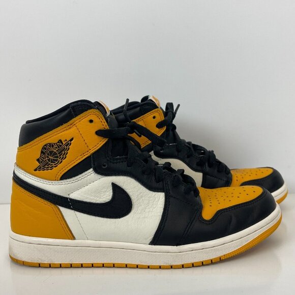 Nike Air Jordan 1 Retro High OG Taxi Shoes Yellow Toe Mens Size 9.5 - Picture 3 of 6